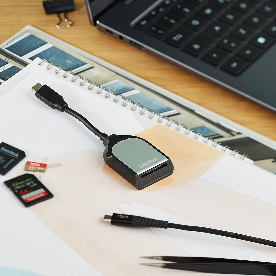 SanDisk Extreme PRO SD Kartenlesegerät USB-C (Ultraschnelles SD UHS-II Speicherkarten-Lesegerät, abw