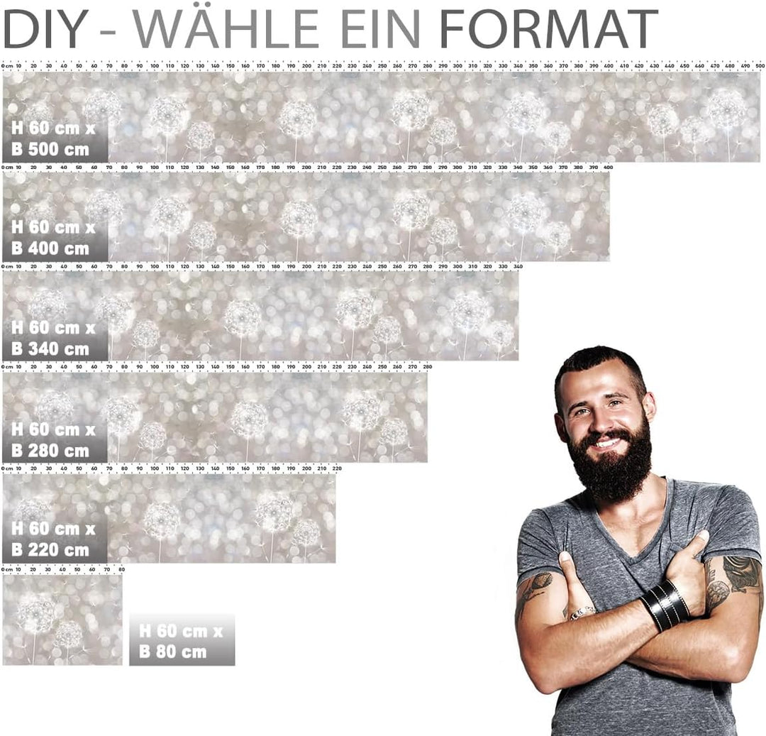 StickerProfis Küchenrückwand selbstklebend Glasoptik - SOMMERWIND - 1.8mm, Versteift, alle Untergrün
