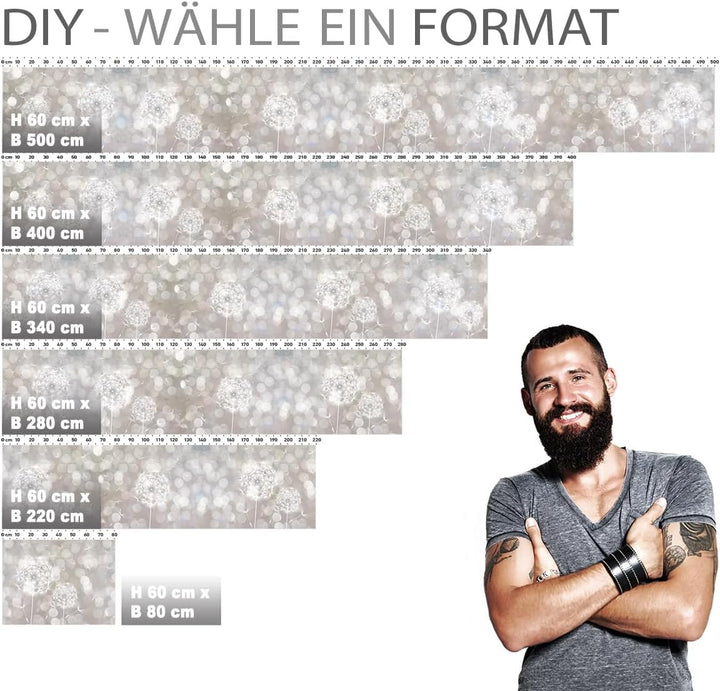 StickerProfis Küchenrückwand selbstklebend Glasoptik - SOMMERWIND - 1.8mm, Versteift, alle Untergrün