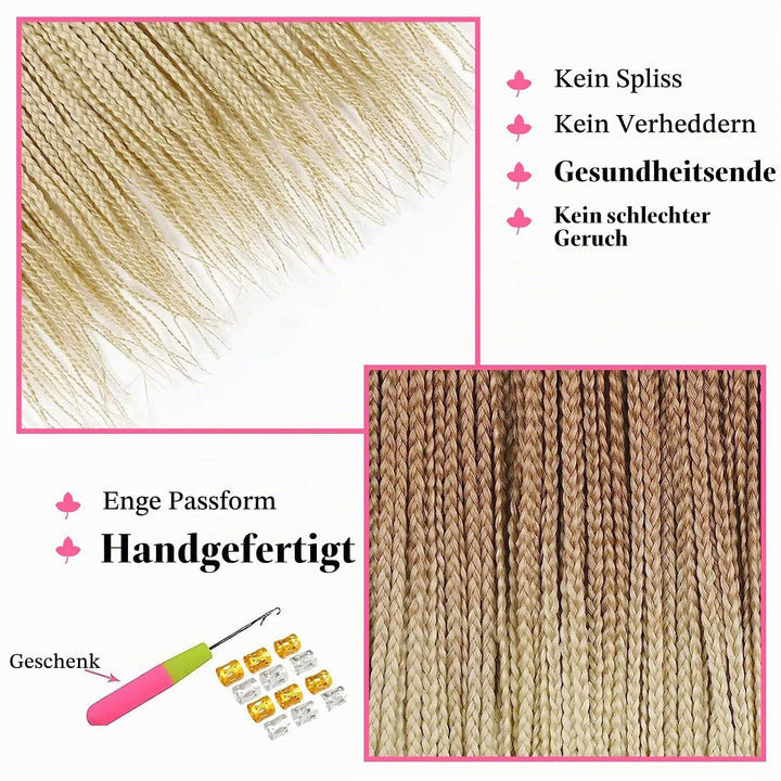 Box Crochet Braids Haarverlängerungen 6 Packs 24 Zoll Synthetische Flechtfrisur 22 Stränge/Pack Croc