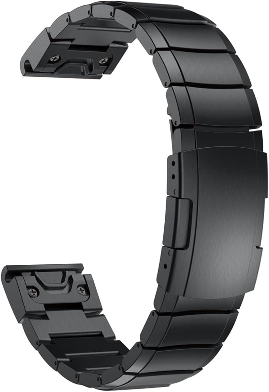 YOOSIDE für Fenix 7/ Fenix 5/ Fenix 6/ epix 2 Armband, 22mm Edelstahl Gliederarmband Ersatzarmbänder