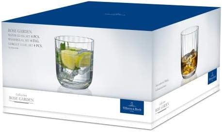 Villeroy &amp; Boch - Rose Garden Wasserglas, Set 4tlg., 250ml, Kristallglas, 11-3725-8140, Transparent