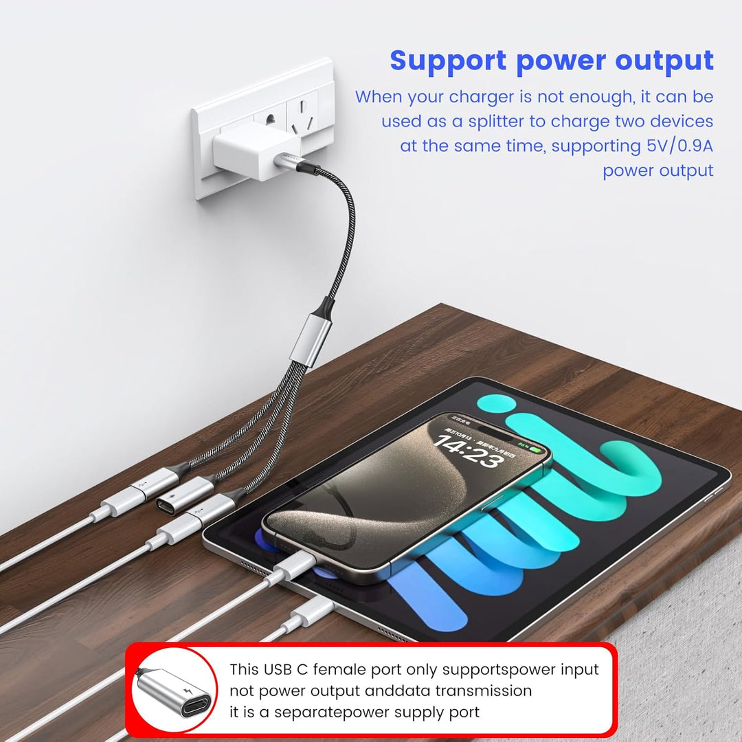 MOGOOD USB-C Hub - 3 Port USB-C Konverter Ladegerät &amp; Splitter für Laptop (für Monitor nicht geeigne