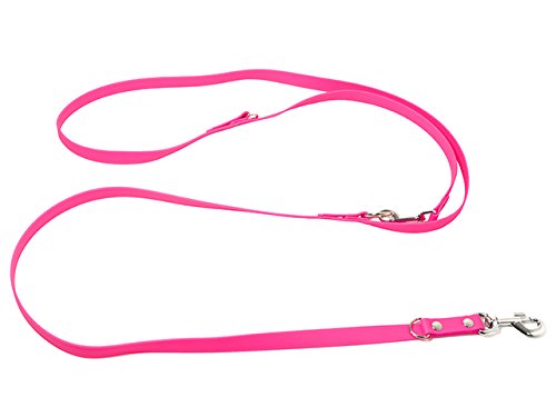 Mystique Biothane verstellbare Leine 19mm neon pink 200cm 200cm neon pink, 200cm neon pink