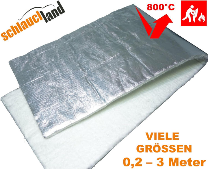 Hitzeschutzmatte 10mm Alu-Keramik 1,0m x 0,5m *** Turbo Auspuff Krümmer Isoliermatte Hitzeschutzfoli