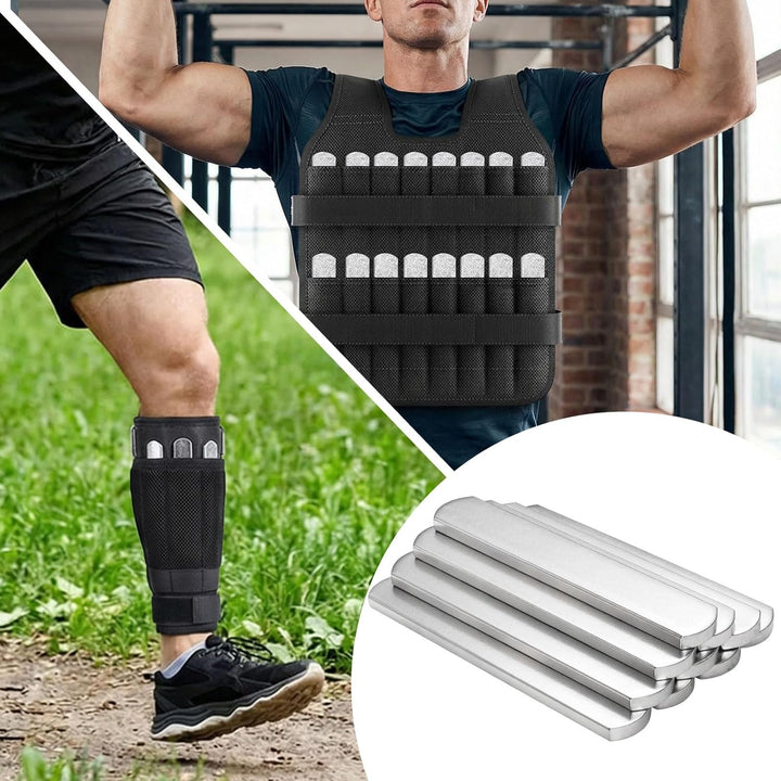 10 Stück Stahlplatten für Gewichtsweste, Krafttraining Gewicht splatten für Gewichtswesten 15CM, 15C