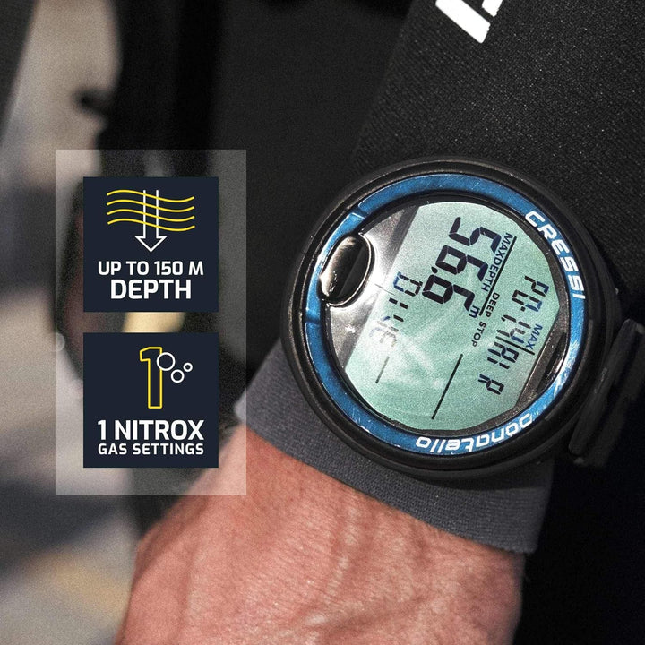 Professioneller Unterwasser-Handgelenkcomputer für Eintauchen in Air/Nitrox und Apnoe, Schwarz/Rot,