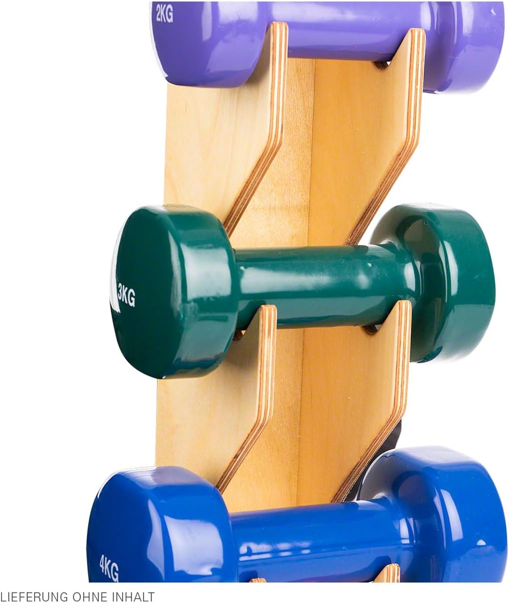 Wandhalterung aus Holz für Fausthantel, Kurzhantel, Fitness, Bodybuilding, Gymnastik,