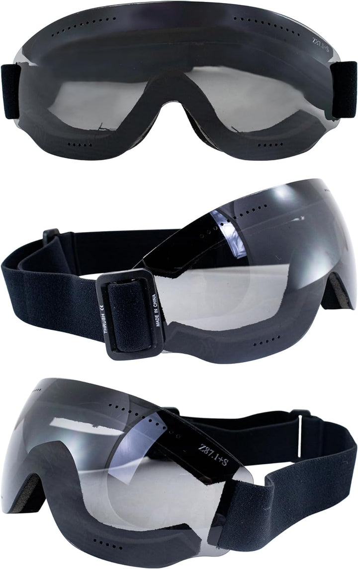 Birdz Thrush Sportbrille für Fallschirmspringen, Snowboarden, Motorradfahren, Rauchglas