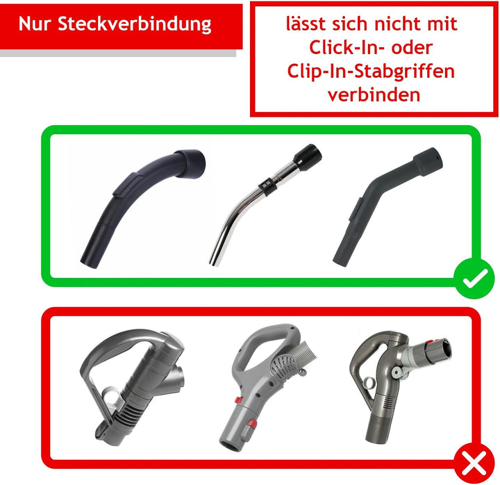 SPARES2GO Universal Teleskopstange & Werkzeugset für alle Staubsauger mit 32mm Durchmesser Schlaucha