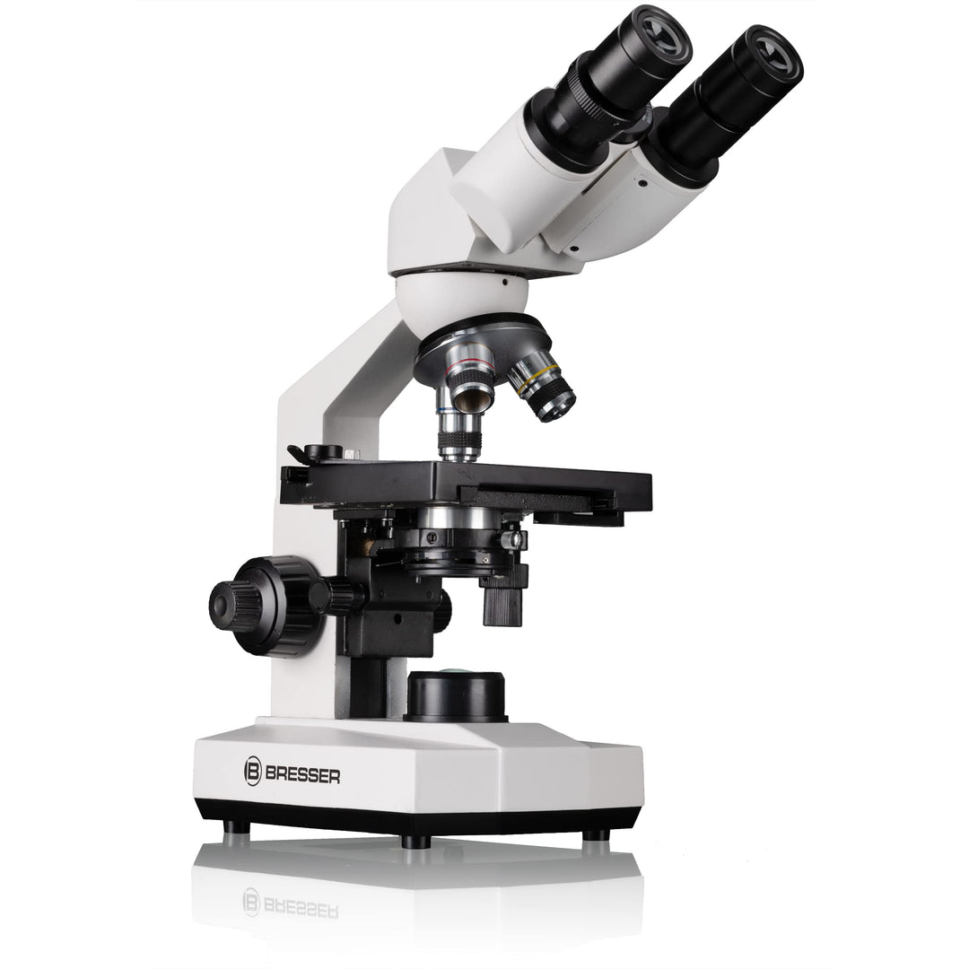Bresser biologisches Durchlicht-Mikroskop, Erudit Basic Bino 40x-400x, Grob- und Feinfokussierung, s