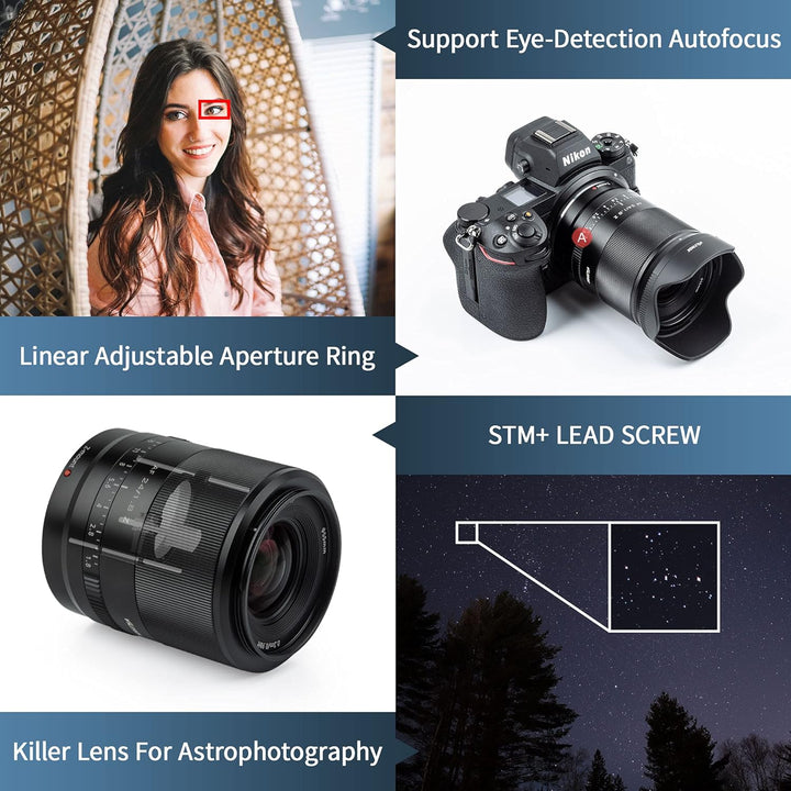 VILTROX AF 24mm F1.8 Z-Mount Weitwinkel Objektiv für Nikon Kameras Z fc Z7 II Z6 II Z5 Z6 Z7 Z50 (Vo