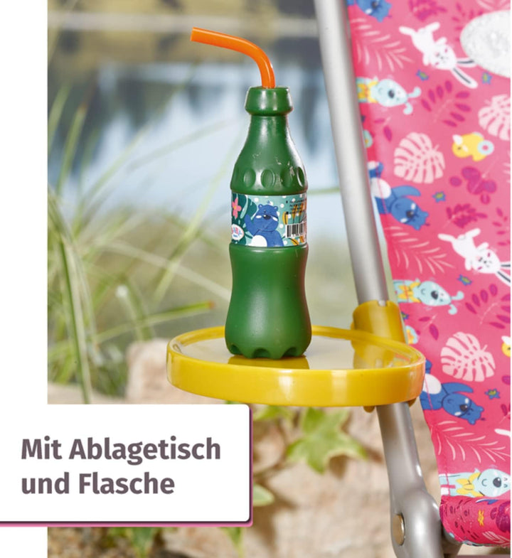 Zapf Creation 832790 BABY born Weekend Fischen - Puppenzubehör Angel-Set mit bunt bedruckten Liegest