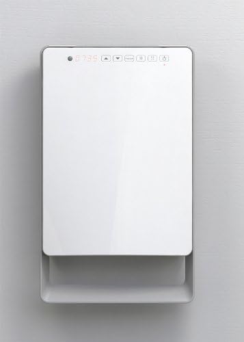 Radialight TOUCH Digitaler Wandheizlüfter mit Handtuchstange (Perlgrau) TBSLI003 Weiss Glänzend/Grau