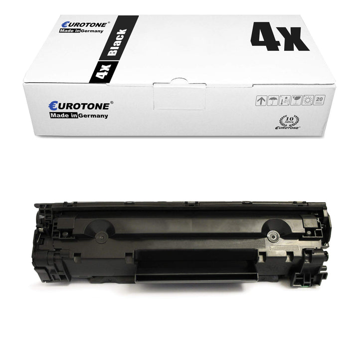 4X Eurotone kompatibler Toner für HP Laserjet M 1120 1522 a w NF h n N MFP ersetzt CB436A 36A 4x Bla