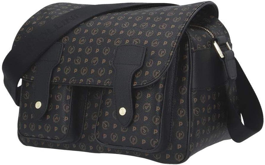 Pollini Damen-Schultertasche mit zwei Taschen aussen Linie Heritage 29x19x29 Einheitsgrösse Nero/Ner