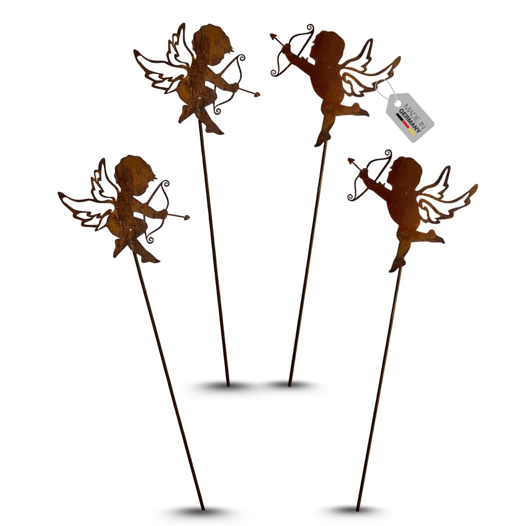 Terma Stahldesign XXL Set 120 cm Rost Weihnachtsengel Made in Germany Gartenstecker Outdoor rost dek