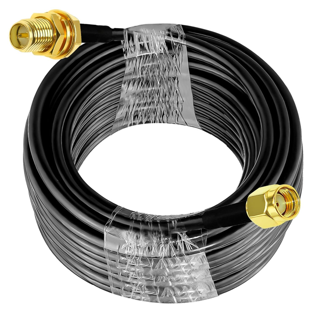 TUOLNK RP SMA Kabel RG58 49.2Ft (15M) RP SMA Buchse auf Stecker Verlängerungskabel 50 Ohm für RF Rad