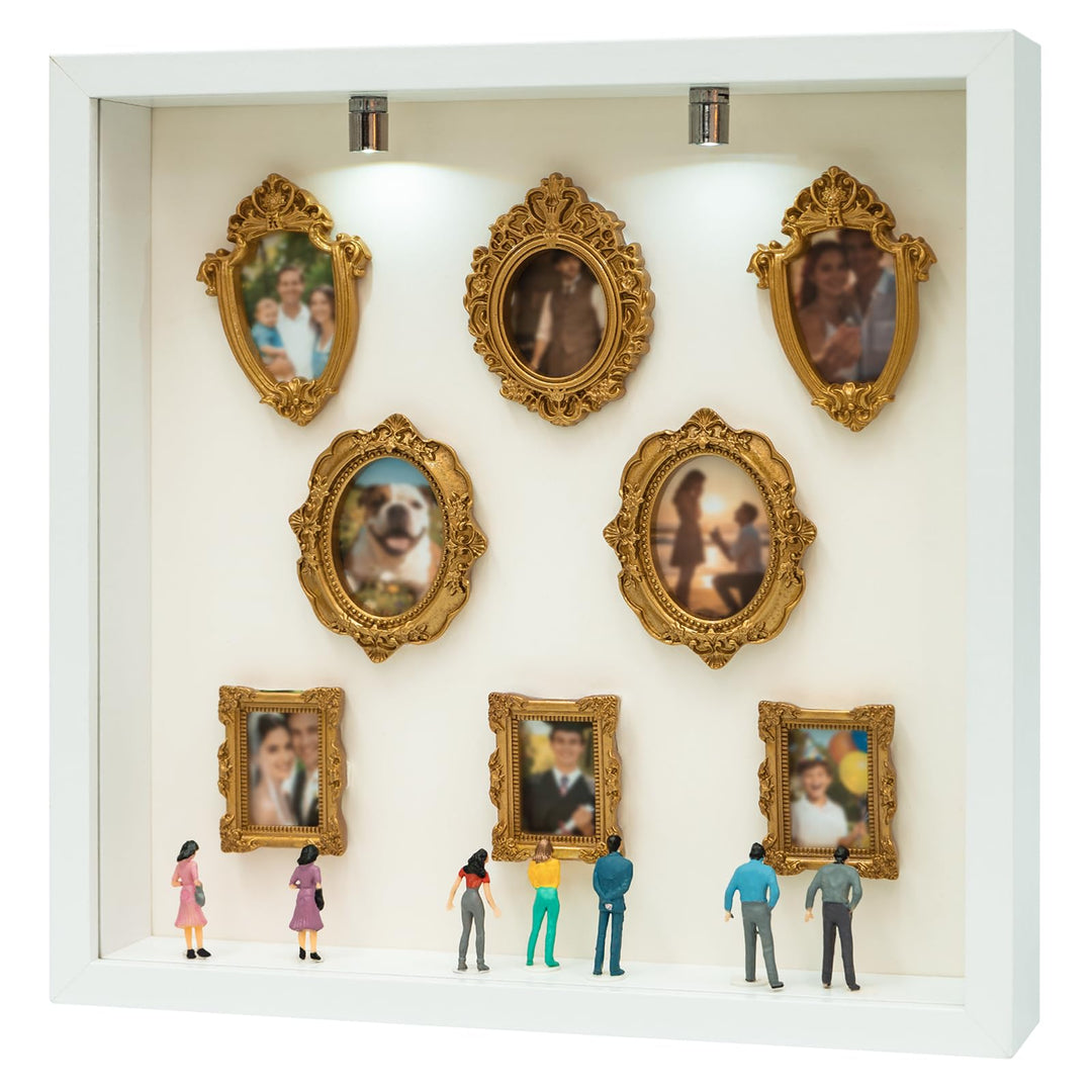 Diy Mini Museum Bilderrahmen Mini Bilderrahmen Vintage Figuren Menschen Museum Mit 8 Goldene Rahmen