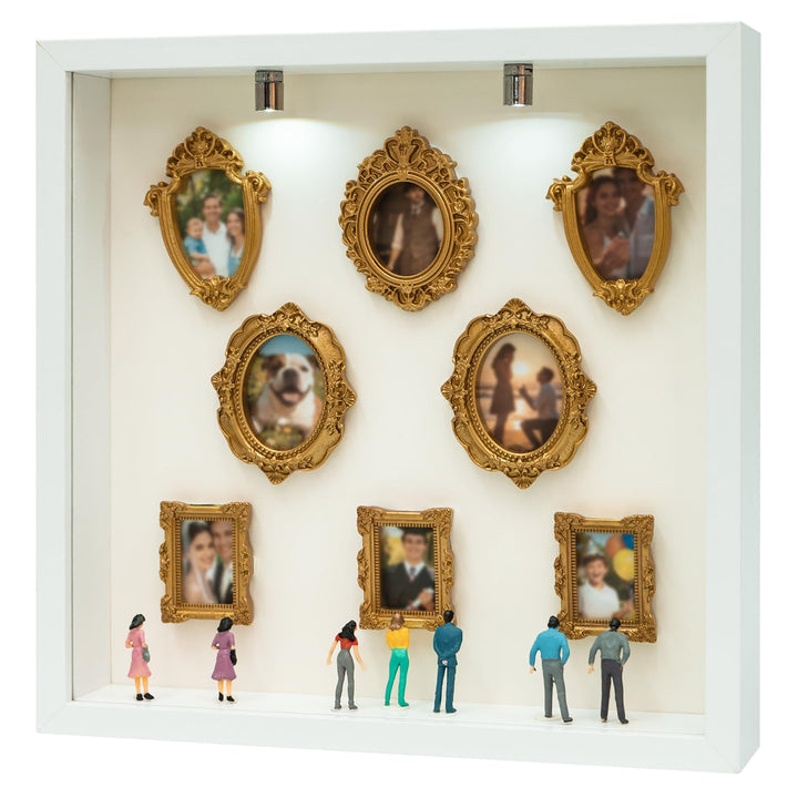 Diy Mini Museum Bilderrahmen Mini Bilderrahmen Vintage Figuren Menschen Museum Mit 8 Goldene Rahmen