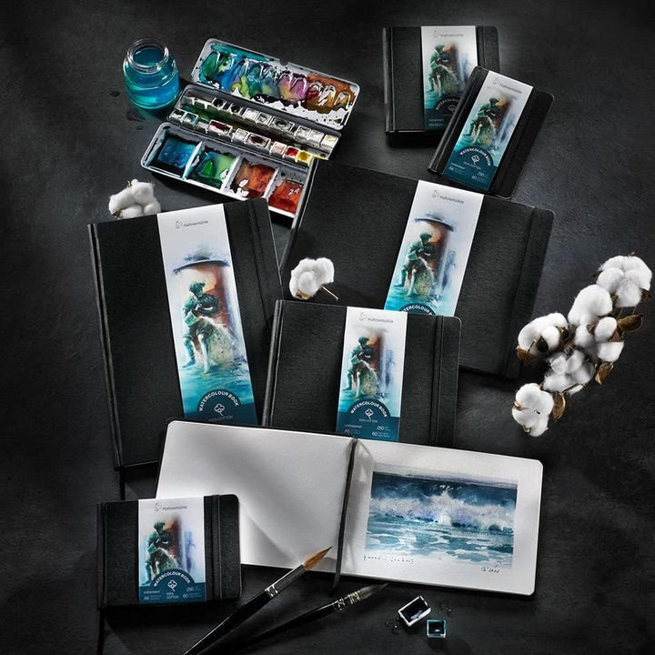 Hahnemühle Watercolour Book 100% Cotton, 250g/m², matt, oberflächengeleimt, 30 Blatt/60 Seiten, Aqua