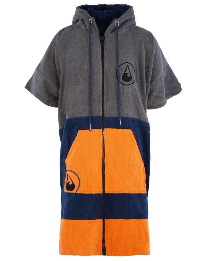 WAVE HAWAII Shany ZIP Surfponcho für Körpergrössen von 170-200 cm aus 100% ÖKO Baumwolle Umkleidehil