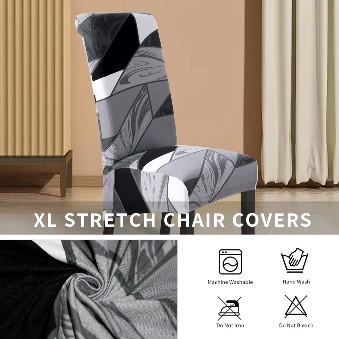 Lydevo Stuhlhussen XL 4er Set Stretch Stuhlhussen Schwingstühle XL für Esszimmerstühle Spandex Unive