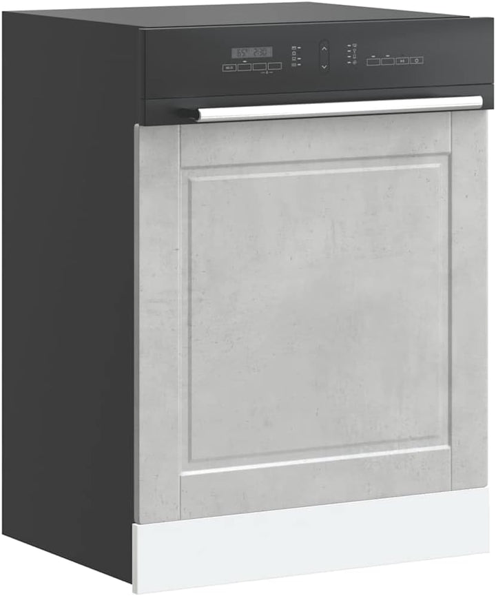 vidaXL Geschirrspülerblende Porto Betongrau 60x1,5x67 cm Holzwerkstoff, Geschirrspüler Frontblende,