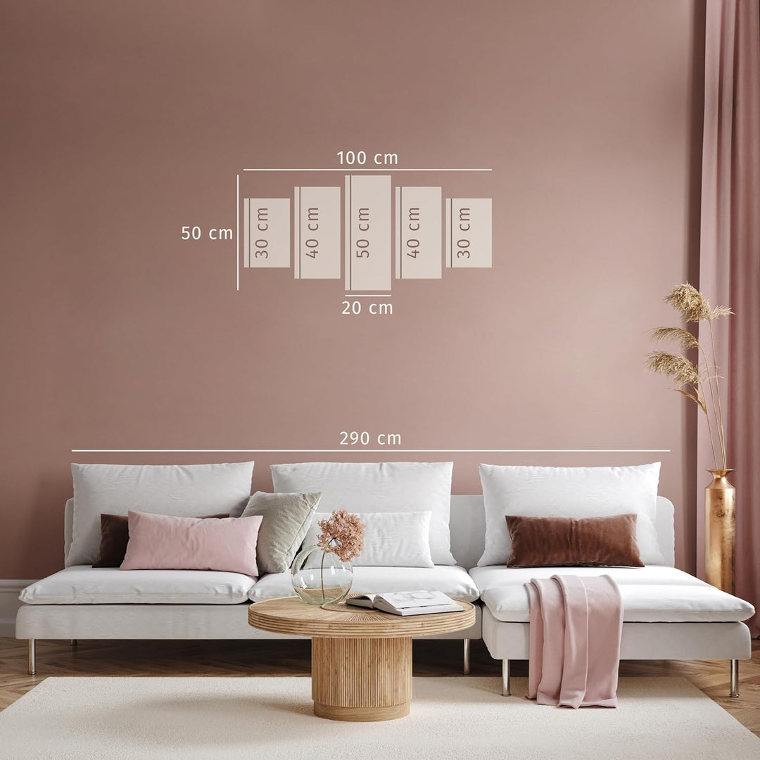 murando Acrylglasbild Abstrakt 100x50 cm 5 Teilig Wandbild auf Acryl Glas Bilder Kunstdruck Moderne