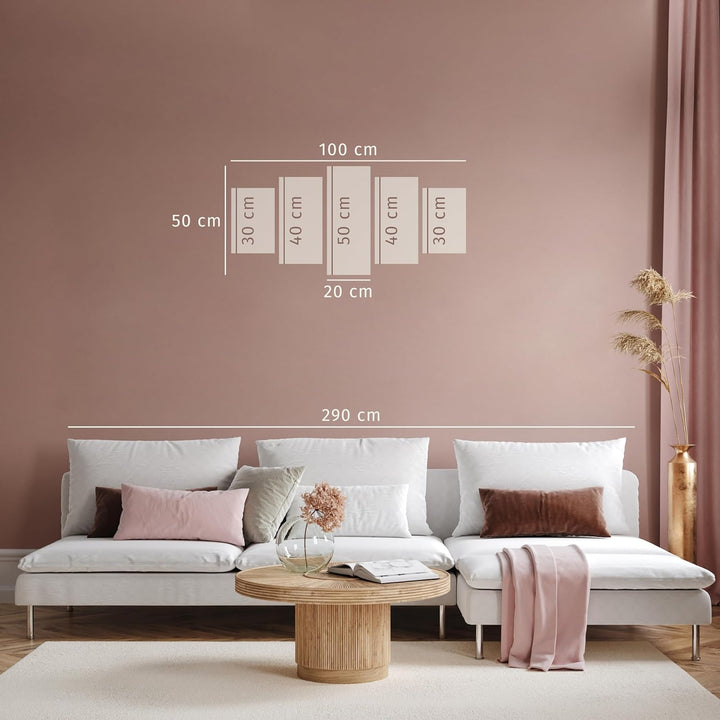 murando Acrylglasbild Abstrakt 100x50 cm 5 Teilig Wandbild auf Acryl Glas Bilder Kunstdruck Moderne