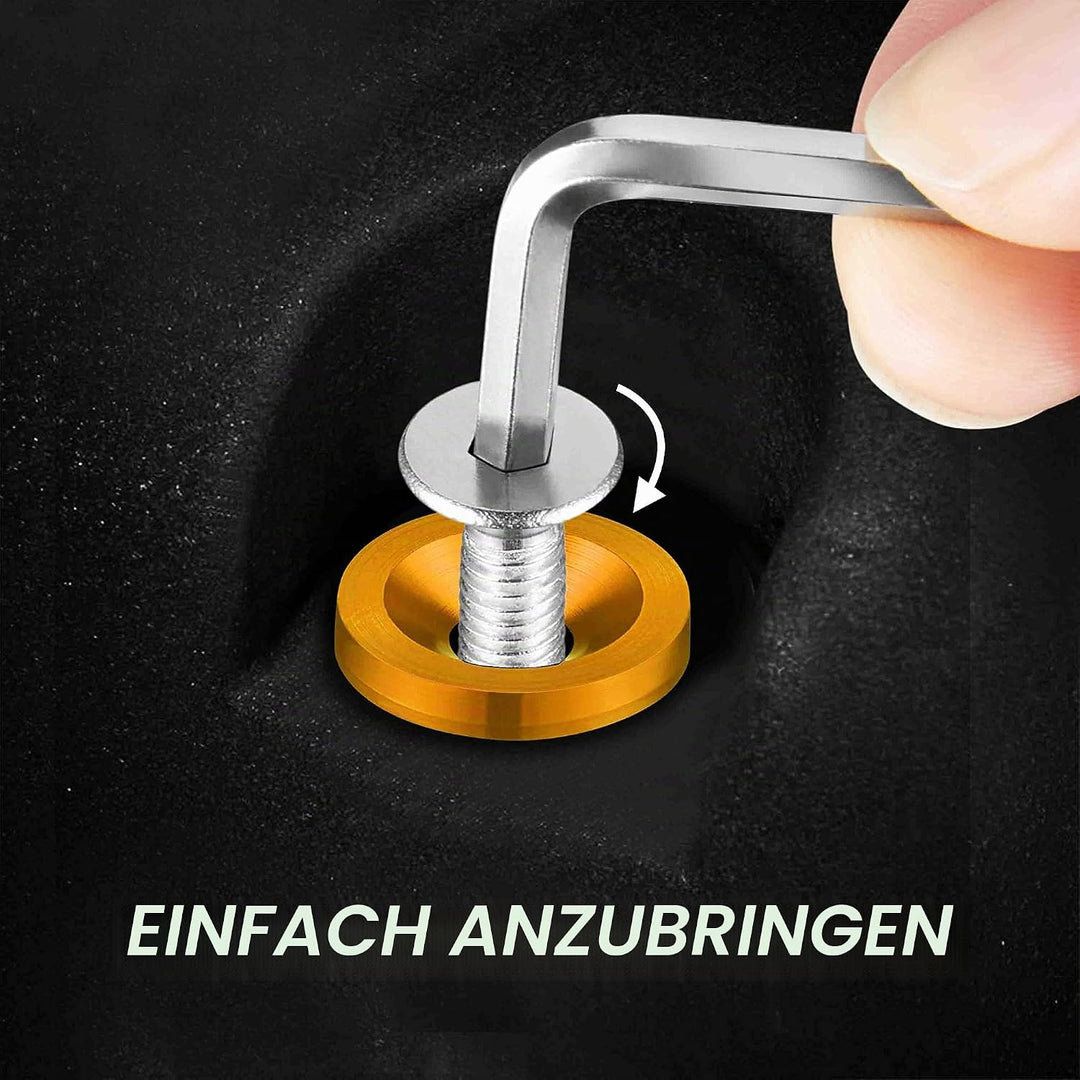 Enmoo 20 Stück Billet Aluminium Kotflügel Stossstange Unterlegscheibenbolzen Motor Bay Dress Up Fast