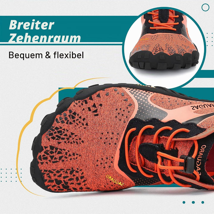 SAGUARO Unisex Barfussschuhe Outdoor Zehenschuhe mit Breite Zehenbox &amp; Zero-Drop Sohle Gr.36-48 37 E