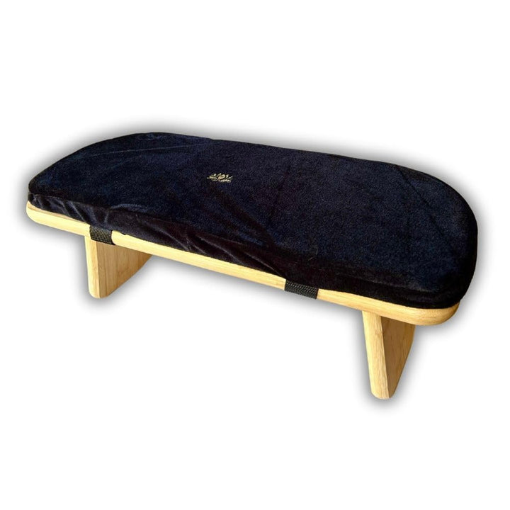 Meditationsbank, faltbar, Schwarz, Lotus, mit Kissen und Tasche