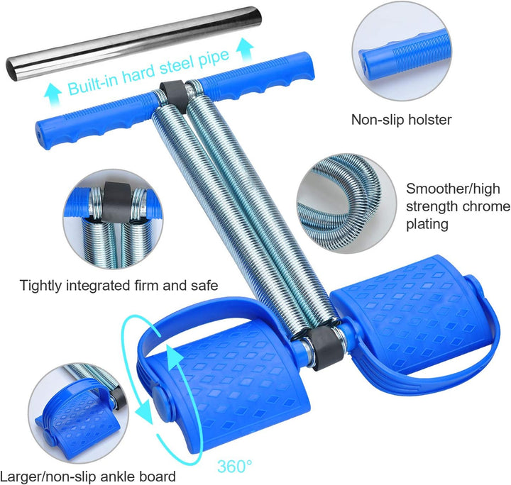 COVVY Multifunktionale Sportgerät Pedal Bodybuilding Expander Feder Schlauch Fusspeda Zugseil Fitnes