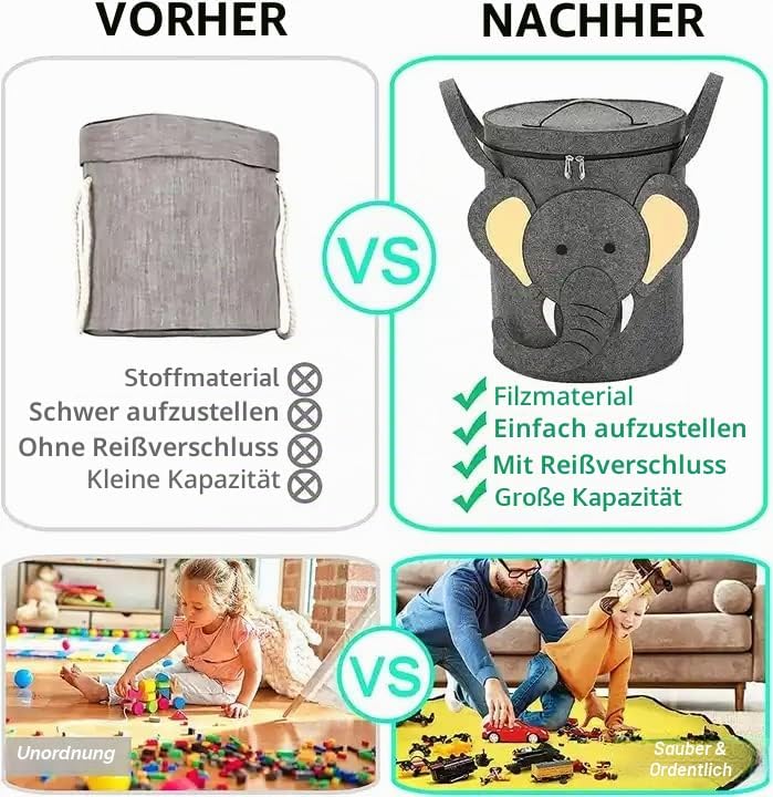 Spielzeug Aufbewahrung Tasche, 2 In 1 Spielzeugkorb Spielzeug Sack, Kinder Aufbewahrungsbeutel, Spie