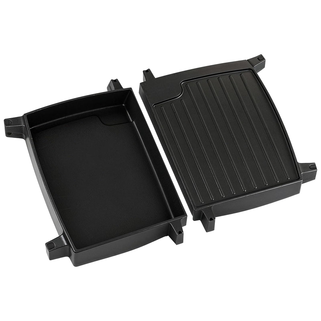 2 Stück Gusseisen Grillplatte Wende für Endars Urban, Explorer, Urban Pro, Explorer Pro, Grillplatte