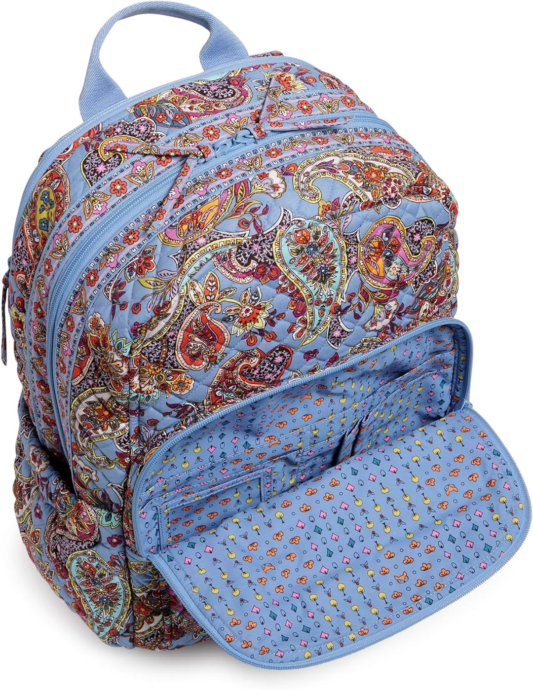 Vera Bradley Damen Campus-Rucksack aus Baumwolle Büchertasche, Provence Paisley, Einheitsgrösse Einh