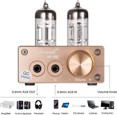 Nobsound HiFi Mini Valve Tube Headphone Amplifier Stereo amp Audio Kopfhörerverstärker