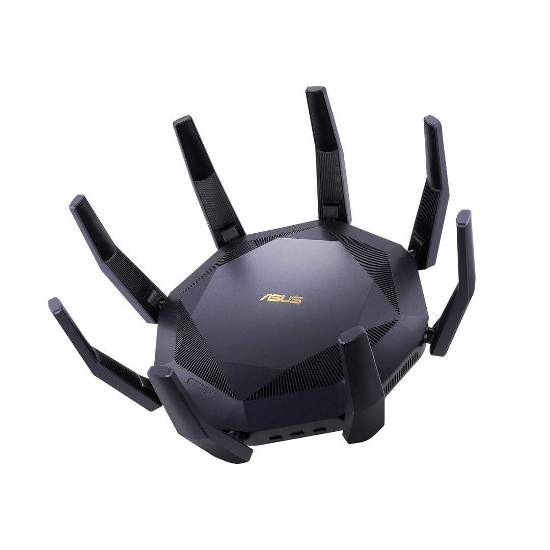 ASUS RT-AX89X Gaming Router (Ai Mesh WLAN System, WiFi 6 AX6000, 10G RJ45, 10G SFP+, 2.2 GHz QC CPU,