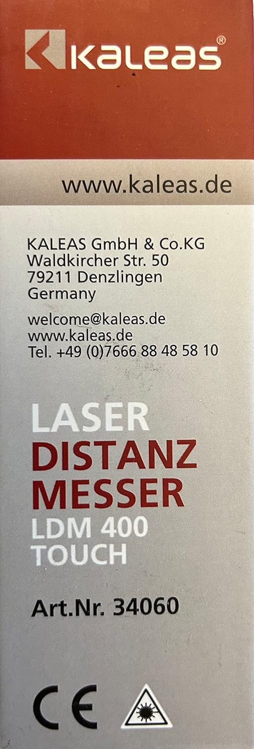 Profi-Laser-Entfernungsmesser LDM 400 Touch für Entfernung bis 40m [Genauigkeit ±2mm] mit Touch-Scre