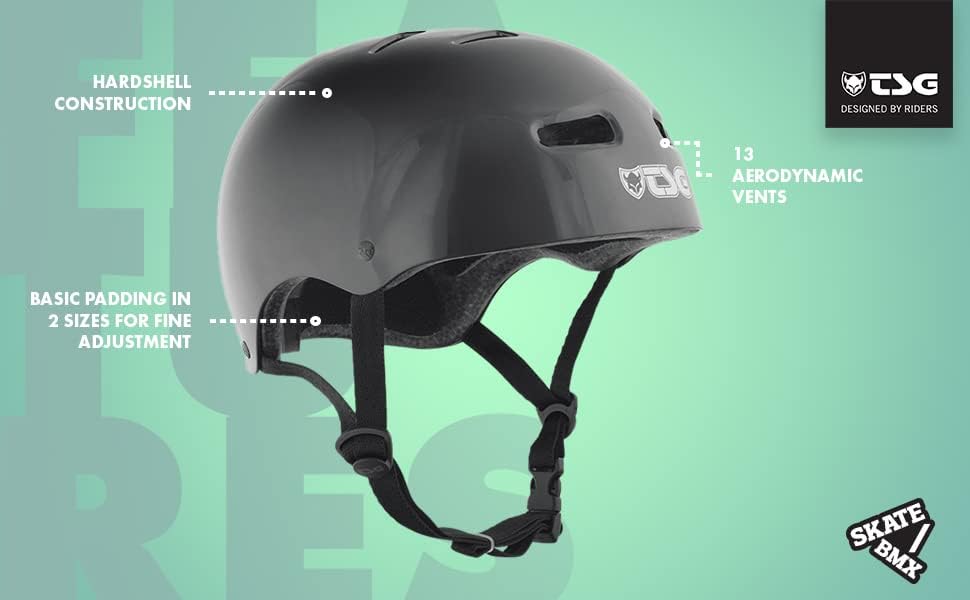 TSG Helm Skate BMX S/M injected black, S/M injected black