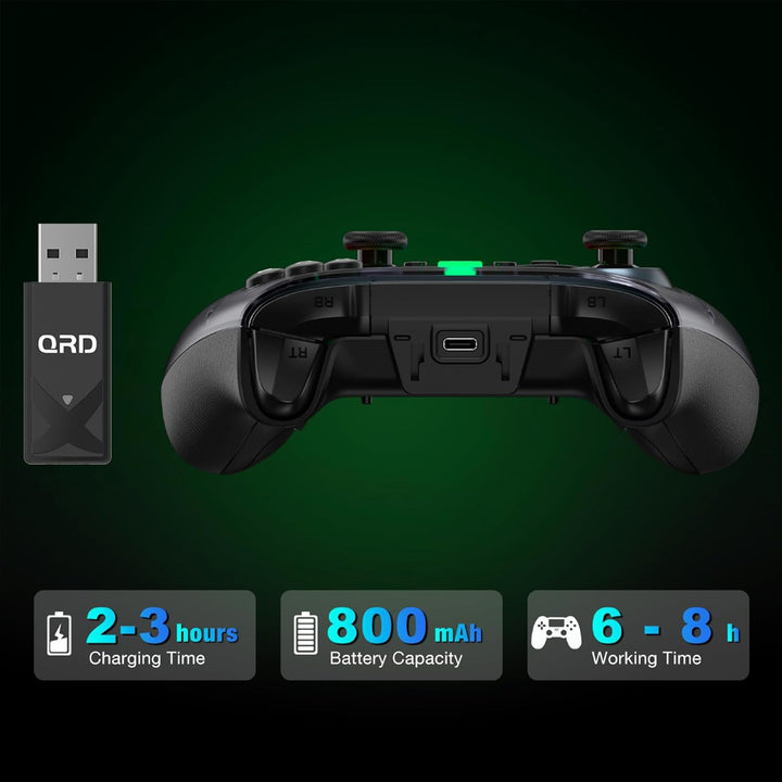 QRD FERROX M5 Wireless Controller für XBOX Series X/S, XBOX ONE, PC, mit 2,4-GHz-USB-Dongle, flexibl
