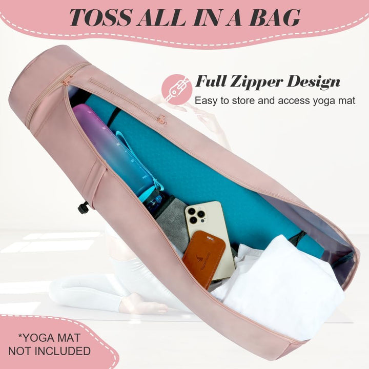 Yogatasche, Yogamatte Tasche, Sporttasche Damen mit Nassfach & Flaschentasche, Verstellbarer Schulte