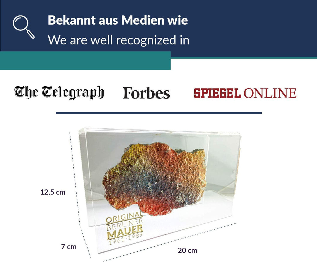 ORIGINAL Berliner Mauer-Stein | authentisches Stück mit Echtheitszertifikat | Handarbeit direkt aus