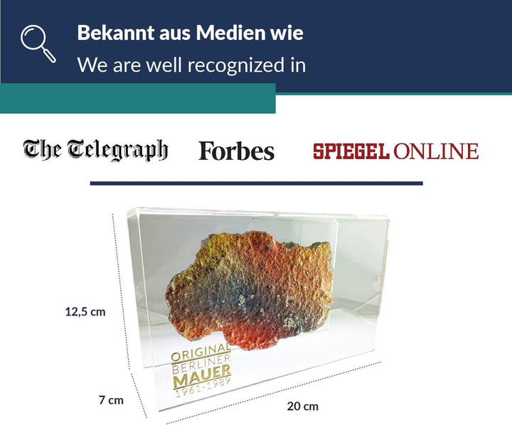 ORIGINAL Berliner Mauer-Stein | authentisches Stück mit Echtheitszertifikat | Handarbeit direkt aus