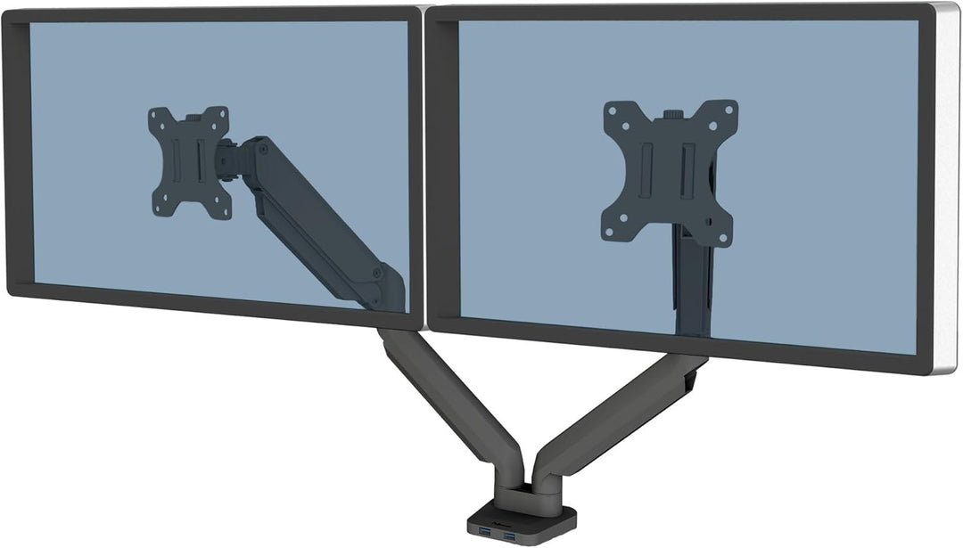 Fellowes Monitor Halterung 2 Monitore bis je 32 Zoll (81,28 cm) - Platinum Series Monitor Arm mit Ga