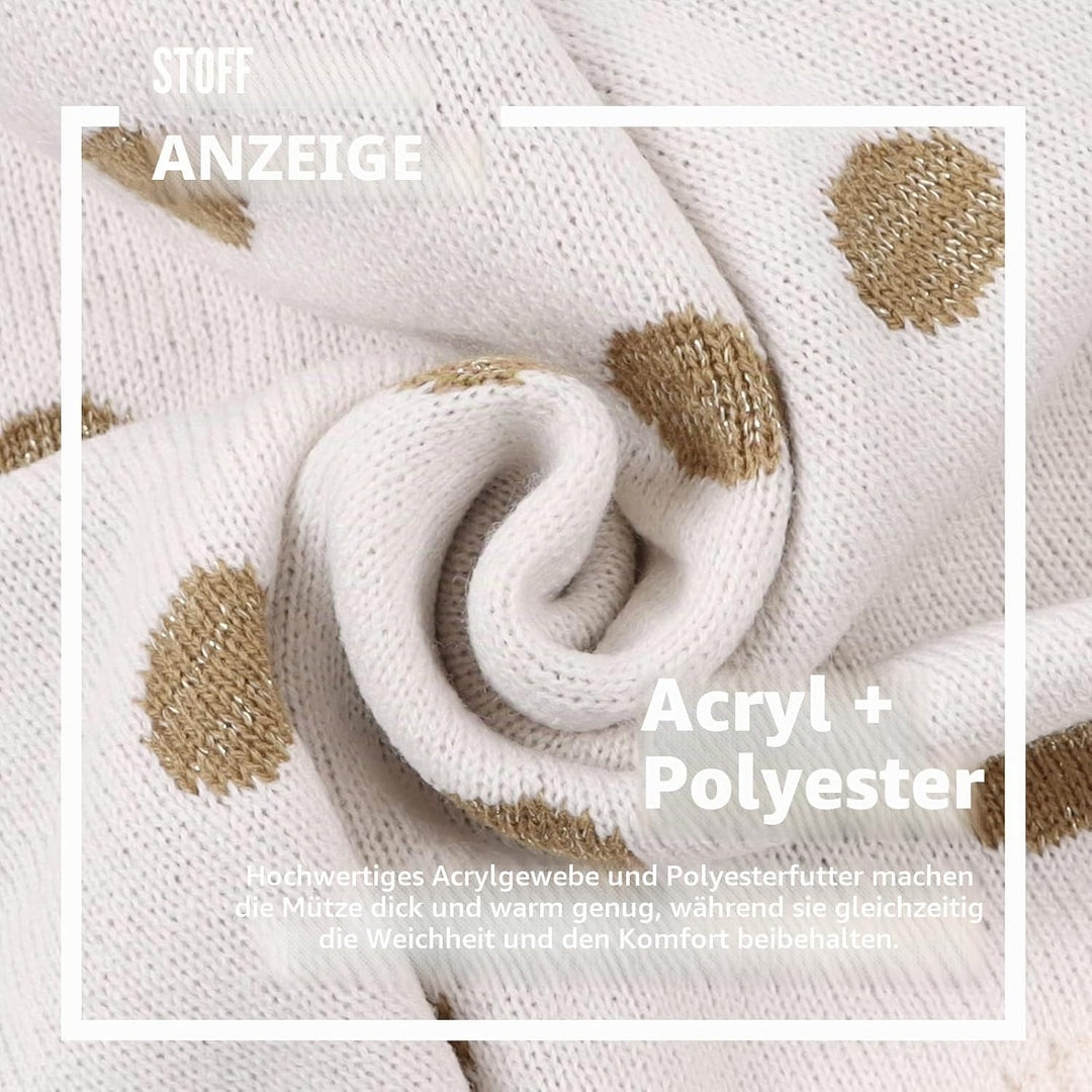 XIAOHAWANG Baby Strickmütze Winter Babymütze Junge Warme Kindermütze Junge Beanie Mütze Dicke Winter