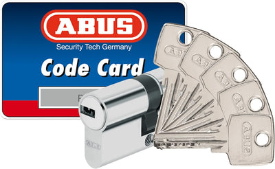 ABUS Türzylinder D6N - Schliesszylinder für Wohnungstüren, vernickelt, 45x55 mm - 37796 45x55 mm Ver