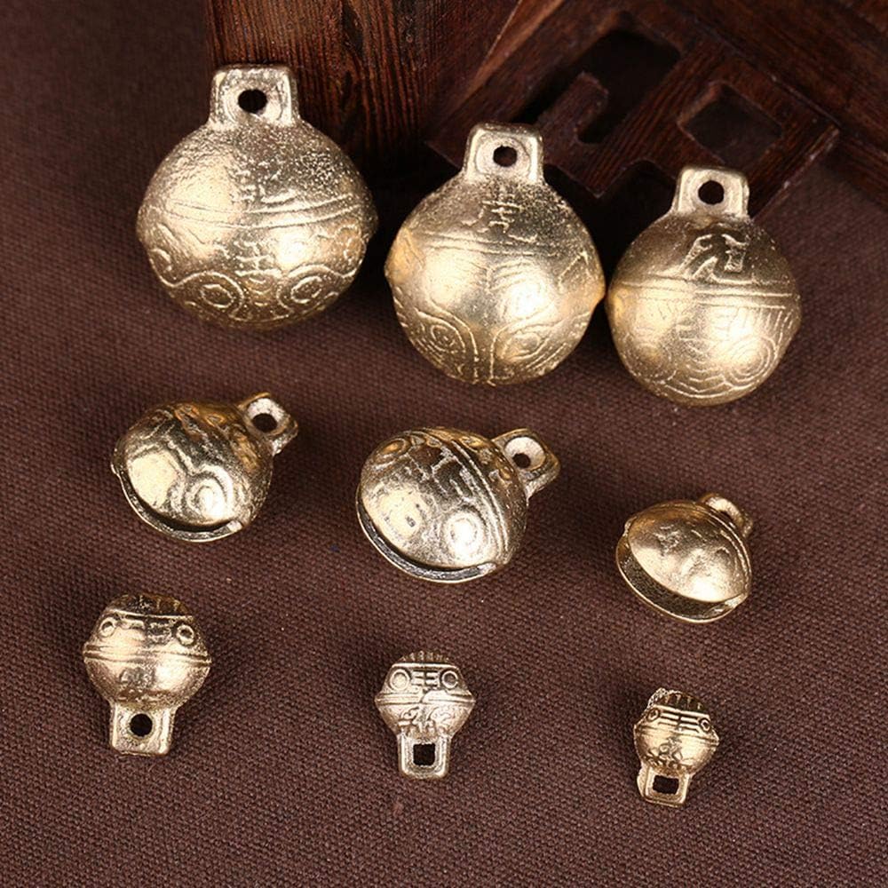 Generic 4WLT 24 Stück Craft Legierung Bronze Farbe Mini Jingle Anhänger Charm Schmuck Bulk DIY Messi