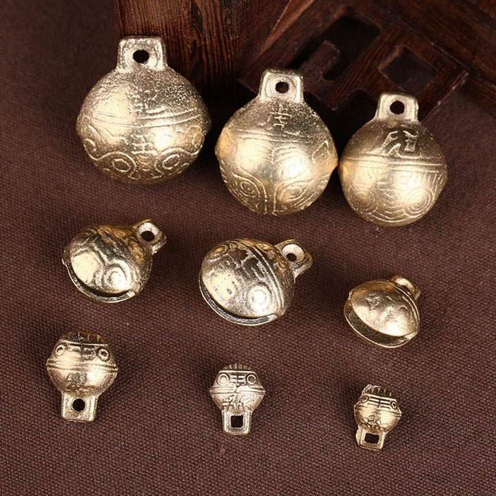 Generic 4WLT 24 Stück Craft Legierung Bronze Farbe Mini Jingle Anhänger Charm Schmuck Bulk DIY Messi